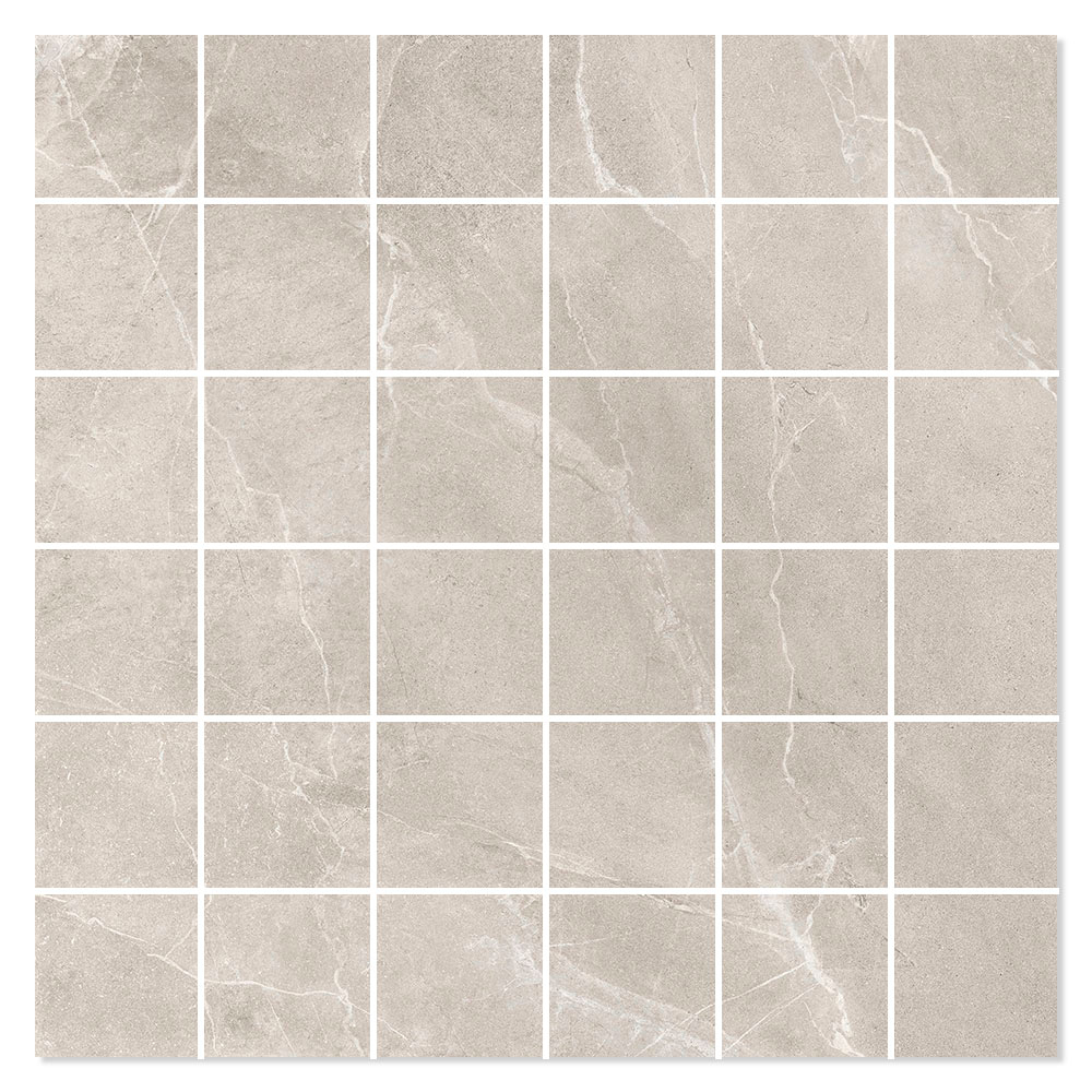 Marmor Mosaik Klinker Emperador Premium Grå Beige Poleret 30x30 (5x5) cm